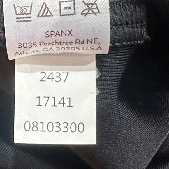 SPANX Faux Leather Leggings‎ Size Medium Style# 2437 Black - Picture 7 of 9